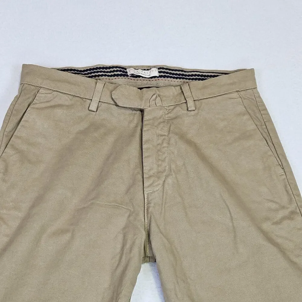 Luca Faloni Cortina Chino Men 30 IT46 Pant Made in Italy Trouser 30x29 Camel Tan